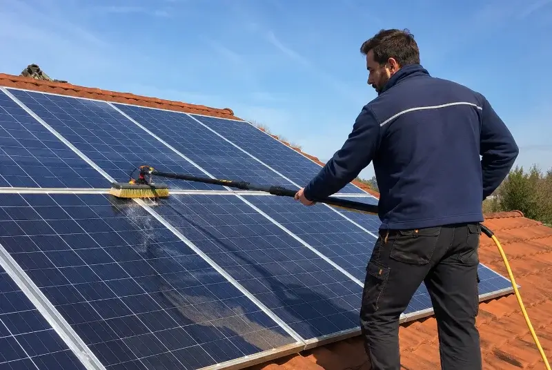 Nettoyage et entretien de panneaux solaires à Châteauvieux